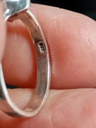 Anillo Plata Ley Corona Azul