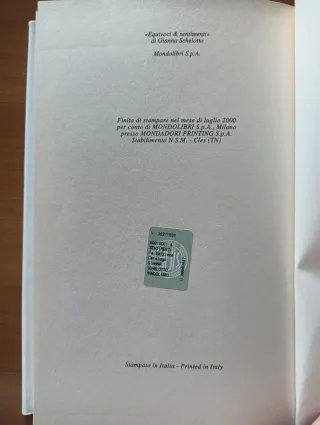 Libro Equivoci e Sentimenti. Copertina rigida.