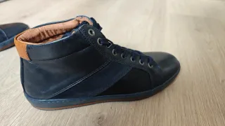 Zapatillas altas piel azul T40