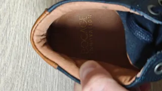 Zapatillas altas piel azul T40