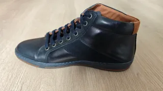 Zapatillas altas piel azul T40