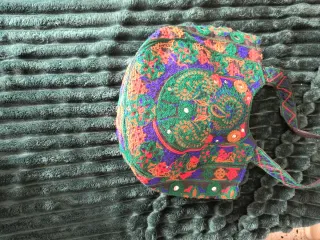 Bolso Vintage Bordado Multicolor