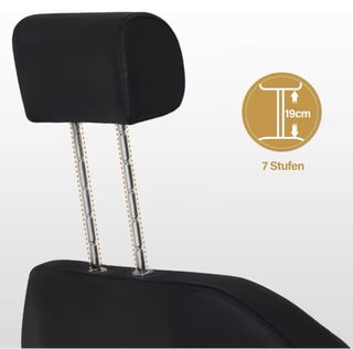 Sillón de barbero negro como nuevo