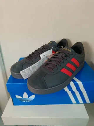 Zapatillas Adidas Talla 41 Gris/Rojo