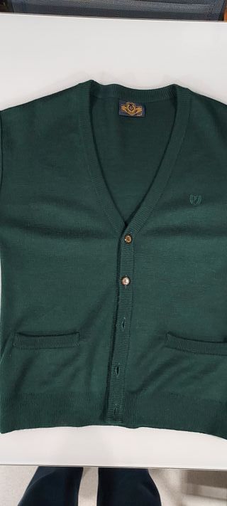 Casaco de malha clássico verde