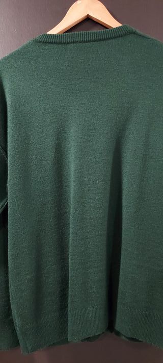 Casaco de malha clássico verde