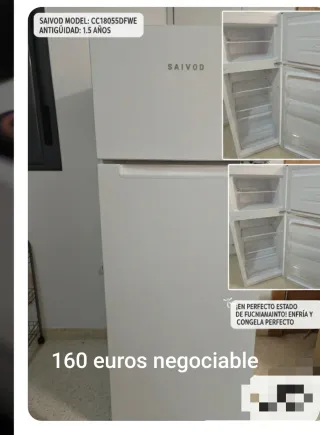 Frigorífico Saivod CC18055DFWE 1.5 años