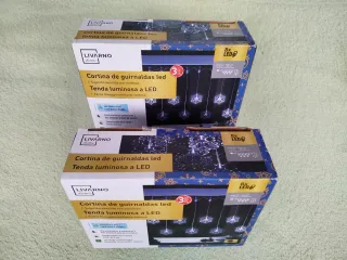 Lote 2 Cortinas Guirnaldas LED Livarno Home Copos