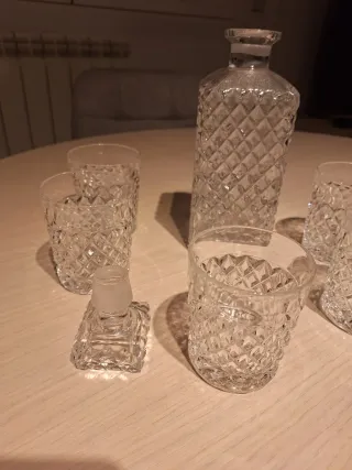 Juego de Whisky de Cristal Tallado