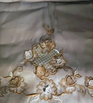 Conjunto Chal, Bolso y Zapatos Beige/Dorado