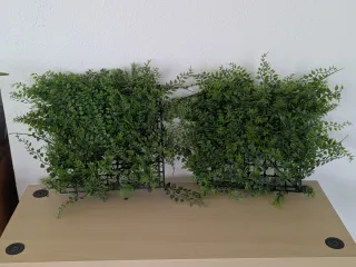 Juego de planta arficial y macetas