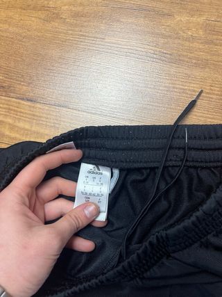 Pantalón ancho Adidas vintage negro y rosa