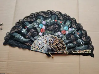 Ventaglio vintage pizzo floreale