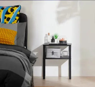 Mesitas de noche Ikea metálicas negras