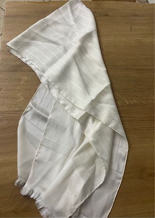 Sciarpa 100% Seta Bianco panna