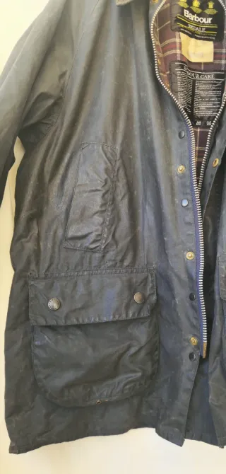 Barbour Bedale c44 122 blu vintage anni '90