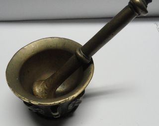 Mortero y Almirez Antiguo de Bronce