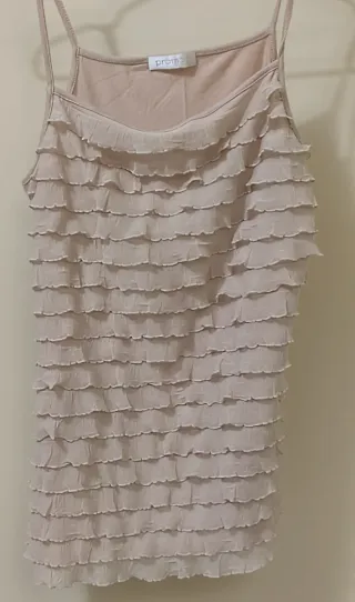 Top volantes Promod rosa palo Talla L