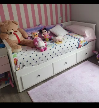 Cama Diván Blanca Madera