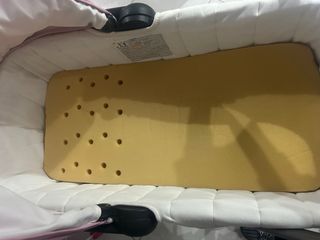 Carrozzino neonata rosa con cuoricino