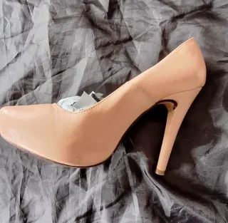 Zapatos piel nude tacón plataforma T38