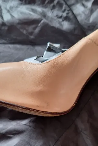 Zapatos piel nude tacón plataforma T38