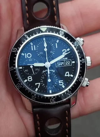 Sinn Cronógrafo Automático Azul Marrón