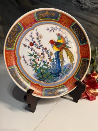 Prato Decorativo Japonês Vintage - Faisões