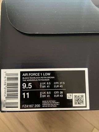 Air Force 1 Low Black Tea Petra Brown Exclusivas