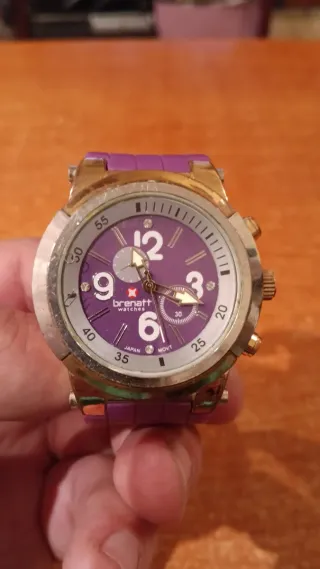 Reloj Brenatt Dorado y Morado