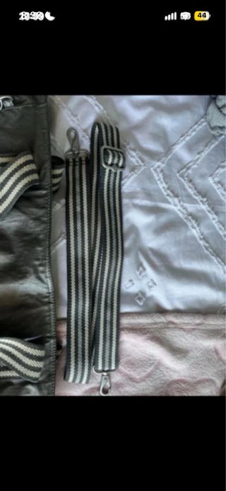 Bolso shopper Kipling plateado