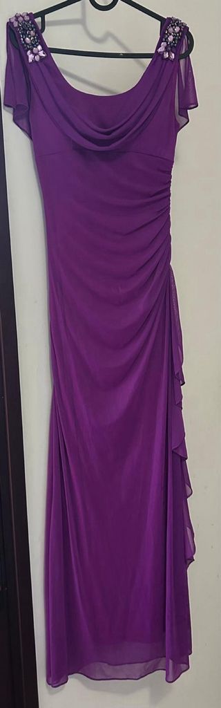 Vestido fiesta largo Malva Talla S