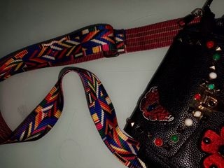 Bolso joya negro y rojo 15x14cm