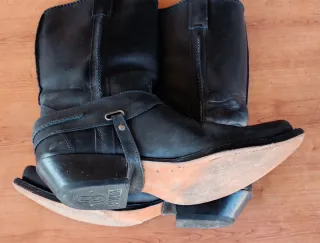 Botas Sendra Talla 45 Biker Cuero Negro