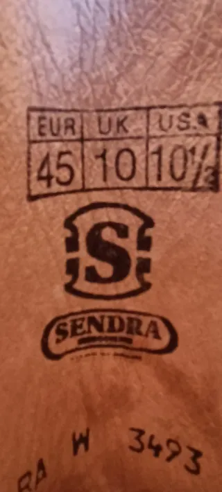 Botas Sendra Talla 45 Biker Cuero Negro