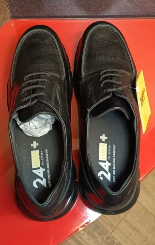 Zapatos 24hrs Negro Talla 45 piel