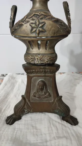 Cruz de altar antigua bronce S.XIX