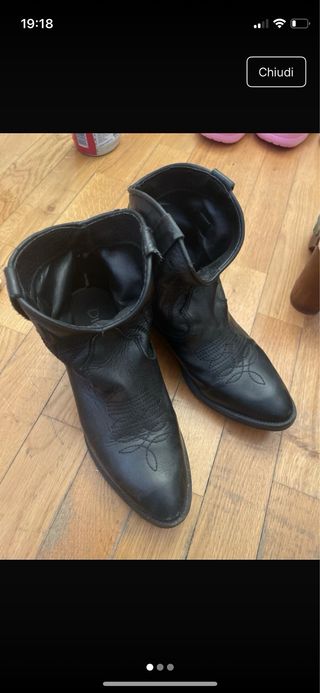 Stivaletti texani neri