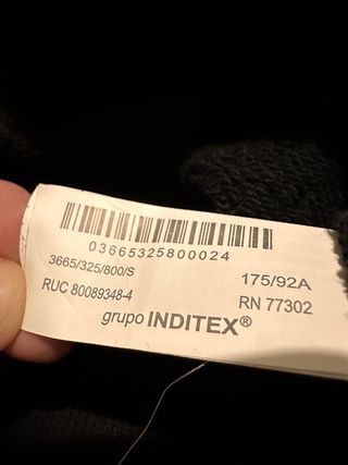 Felpa Zara Uomo Nera Taglia S