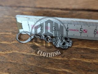 Orecchini Harley Davidson skull bianco