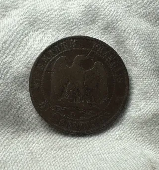 Moneda Napoleón III Emperador 1855