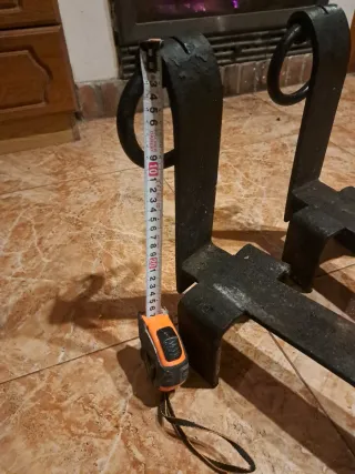 Morillos para chimenea de hierro forjado