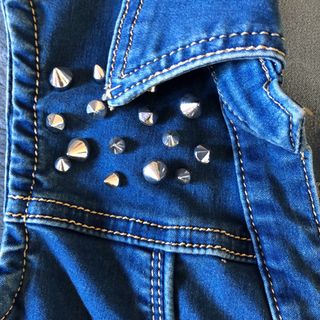 Abito in denim con borchie taglia S