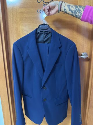 Traje de chaqueta azul