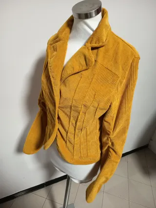 Giacca Gialla Velluto a Coste Donna