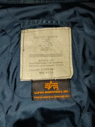 Chaqueta Alpha Industries CW45P Azul/Verde 80'90'