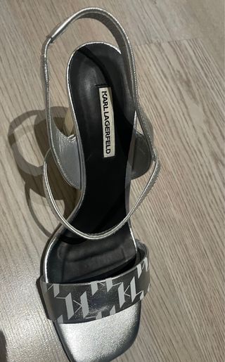 Sandalias Karl Lagerfeld Plata/Blanco