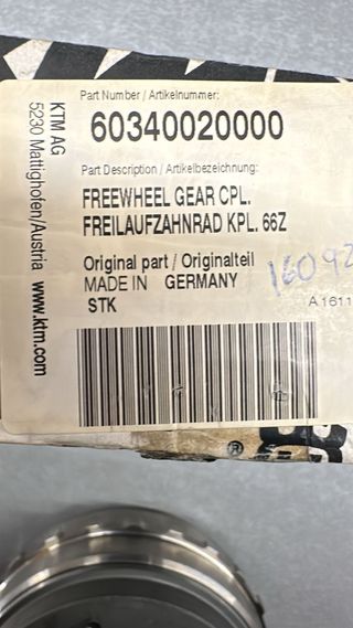 Freewheel KTM 1190 / 1290 Adventure