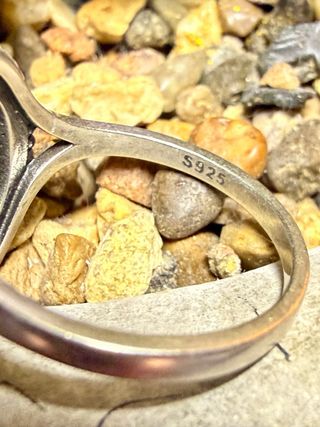 Anillo Plata 925 Vintage Larimar Natural