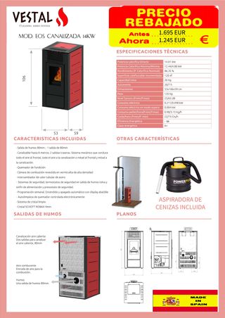Fábrica estufas de pellet promoción al 31 Marzo